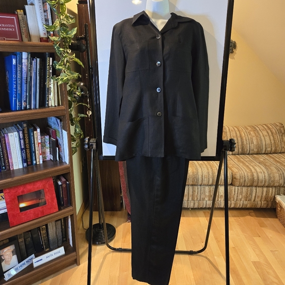 Vintage Jones Wear Mix & MatchWoman's Black Linen Blend Maxi-Skirt Size 14, NWTs - Picture 11 of 11